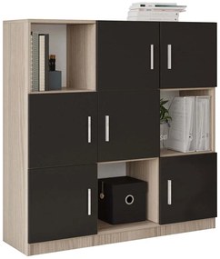 Βιβλιοθήκη Vo 956LCS1518 119,9x37,6x121,8cm Oak-Black