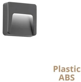 Απλίκα Φωτιστικό Τοίχου LED 2W IP65 3000K Cop 4308800 Viokef 4308800 Ανθρακί