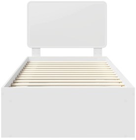 vidaXL Σκελετός Κρεβατιού Λευκό 75 x 190 cm Στερεά ξυλεία πεύκου