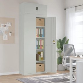 Αρχειοθήκη Αν. Γκρι 90 x 40 x 240 εκ. Ατσάλινη