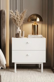 Κομοδίνο Λευκό FLOPOR 47.9x36.8x47