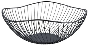 Φρουτιέρα Wave PT3848BK 25,5x10cm Black Present Time Metal