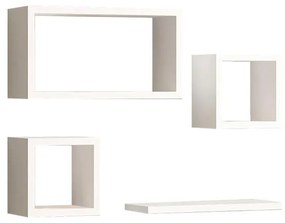 Babine melamine shelf in white shade 84x15x44cm 84x15x44 εκ.