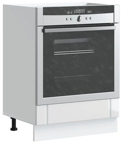 ντουλάπι φούρνου vidaXL "Lucca" Υψηλή στιλπνότητα λευκό