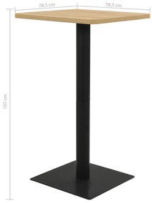 vidaXL Τραπέζι Bistro Χρώμα Δρυός 78,5 x 78,5 x 107 εκ.