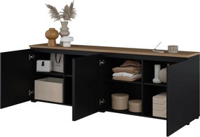 Έπιπλο τηλεόρασης Domus-Μαύρο