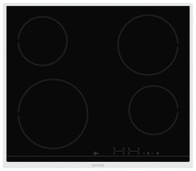 Gorenje ECT641BX-730604 Εστία Κεραμική Με Ανοξείδωτο Πλαίσιο Μαύρη Με 4 Εστίες 60,0 cm
