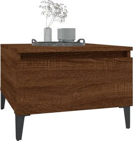 vidaXL Τραπέζι Βοηθητικό Καφέ Δρυς 50x46x35 εκ. Επεξεργασμένο Ξύλο