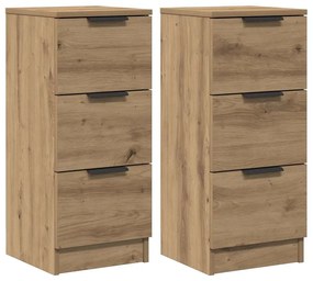 vidaXL Sideboards 2 τεμάχια Artisan Oak 30x30x70cm Κατασκευασμένο ξύλο