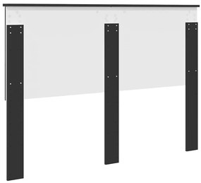 vidaXL Κεφαλάρι με κεφαλάρι Μαύρη Οξυά 140 cm Επεξεργασμένο ξύλο