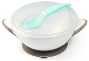 Φαγητοδοχείο &amp; Κουτάλι (Σετ) 300ml BabyOno Γκρι BN1063/02