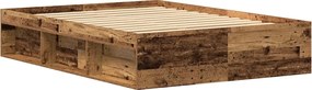 vidaXL Πλαίσιο κρεβατιού χωρίς στρώμα 135x190 εκ. Επεξεργασμένο Ξύλο