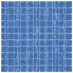 vidaXL Μωσαϊκά Πλακάκια 11 τεμ. Μπλε 30 x 30 εκ. Γυάλινα