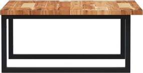 vidaXL Ράφι Νιπτήρα Τοίχου από Ατσάλι / Μασίφ Ξύλο Ακακίας