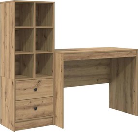 vidaXL Γραφείο με συρτάρι 2 pcs Artisan Oak