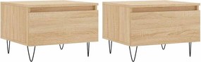 vidaXL Τραπεζάκια Σαλονιού 2 τεμ. Sonoma Δρυς 50x46x35 εκ. Επεξ. Ξύλο