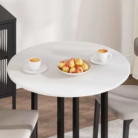 vidaXL Καπάκι τραπεζιού Λευκό Ø 80 x 1,5 cm Επεξεργασμένο ξύλο