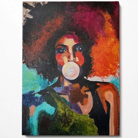 Πίνακας Καμβάς 405HND1211 50x70cm Multi Wallity Κάθετοι Ξύλο, Καμβάς