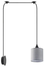 Απλίκα Φωτιστικό Τοίχου Ύφασμα ADEPT H300 Φ30 Homelighting-77-9008-Γκρι 77-9008