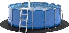 vidaXL Εδαφοκάλυψη Πισίνας Μαύρο Ø 244 cm Μη Υφαμένο Ύφασμα