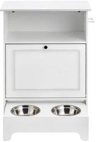 VEVOR Pet Feeding Station w/ 2 Elevated Dog Bowls Dog Food &amp; Toy Storage Cabinet