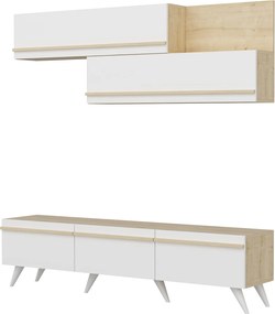 Σύνθεση Τηελόρασης - Amsterdam - Χρώμα Λευκό - 180x35x42εκ