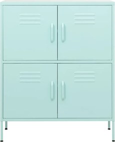 vidaXL Ντουλάπι Αποθήκευσης Χρώμα Μέντα 80 x 35 x 101,5 εκ. από Ατσάλι