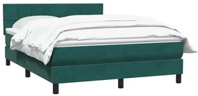 Κρεβάτι Boxspring με Στρώμα Σκούρο Πράσινο 160x210εκ. Βελούδινο - Πράσινο