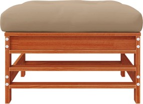 vidaXL Υποπόδιο κήπου Στερεό πεύκο Κερωμένο Καφέ