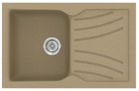Sanitec Classic 337 Metallic Cream Ένθετος Νεροχύτης 45cm