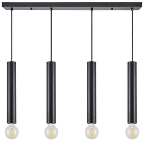 Φωτιστικό Οροφής - Ράγα Adept Tube 77-8674 85x8x300cm 4xE27/GU10 60W Black Homelighting