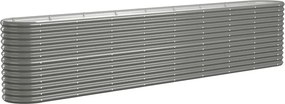 vidaXL Ζαρντινιέρα Γκρι 332x40x68 εκ. Γαλβανισμένος χάλυβας