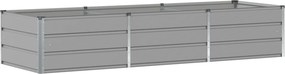 vidaXL Γλάστρα Ανοιχτό γκρι 240 x 80 x 45 cm Ατσάλι