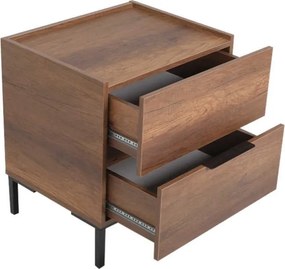 Κομοδίνο Oryana Megapap χρώμα καρυδί 55x44x59εκ.