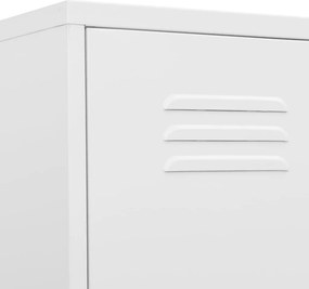 vidaXL Φοριαμός Λευκός 35 x 46 x 180 εκ. από Ατσάλι