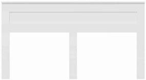vidaXL Κεφαλάρι με κεφαλάρι Λευκό 180 cm Επεξεργασμένο ξύλο