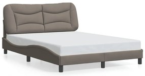 vidaXL Σκελετός Κρεβατιού Χωρίς Στρώμα Taupe 140x190 εκ. Υφασμάτινο