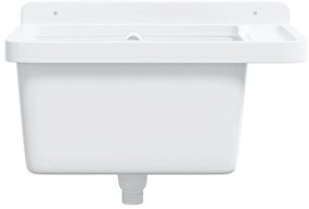 vidaXL Νιπτήρας Επίτοιχος Λευκός 50x35x24 εκ. από Ρητίνη