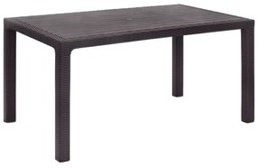 Τραπέζι πολυπροπυλενίου Kalan Megapap χρώμα καφέ 150x90x75εκ. - 0242671