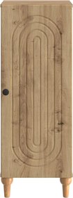 vidaXL Πλαϊνό γραφείο Artisan Δρυς 33 x 34,5 x 90 εκ