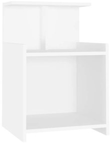 Κομοδίνο Λευκό 40 x 35 x 60 εκ. από Μοριοσανίδα - Λευκό