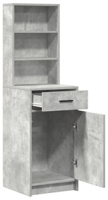 vidaXL Ψηλό ντουλάπι Γκρι τσιμέντου 40x41x135 εκ. Επεξεργασμένο ξύλο