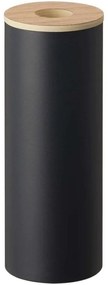 Θήκη Για Χαρτομάντηλα Κυλινδρική YMZK5981 9,2x23,8cm Black-Natural Yamazaki Steel,Wood