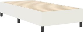 vidaXL Κρεβάτι πλατφόρμα Κρεμ 90 x 190 cm ύφασμα