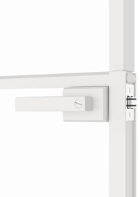 vidaXL Εσωτερική Πόρτα Λευκή 83x201,5 εκ. Ψημένο Γυαλί&amp;Λεπτό Αλουμίνιο
