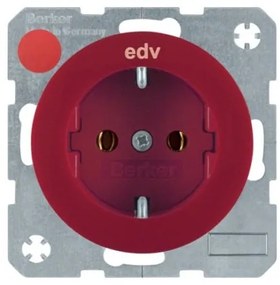 Πρίζα Σούκο Κόκκινο R.1/R.3 Berker R.3 47432022 Hager-47432022-Κόκκινο 47432022