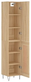 vidaXL Μπουφές Sonoma δρυς 34,5 x 34 x 180 εκ. από Επεξεργασμένο Ξύλο