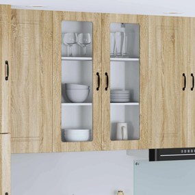 vidaXL Ραφιέρα τοίχου LUCCA Sonoma Δρυς 80 x 31 x 100 εκ.