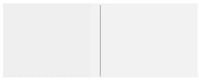 Επιτοίχιο Ντουλάπι Τηλεόρασης Γυαλιστερό Λευκό Επεξ. ξύλο - Λευκό