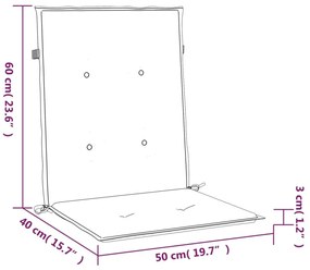 Μαξιλάρια Καρέκλας Κήπου με Πλάτη 4 τεμ. Taupe 100x50x3 εκ. - Μπεζ-Γκρι